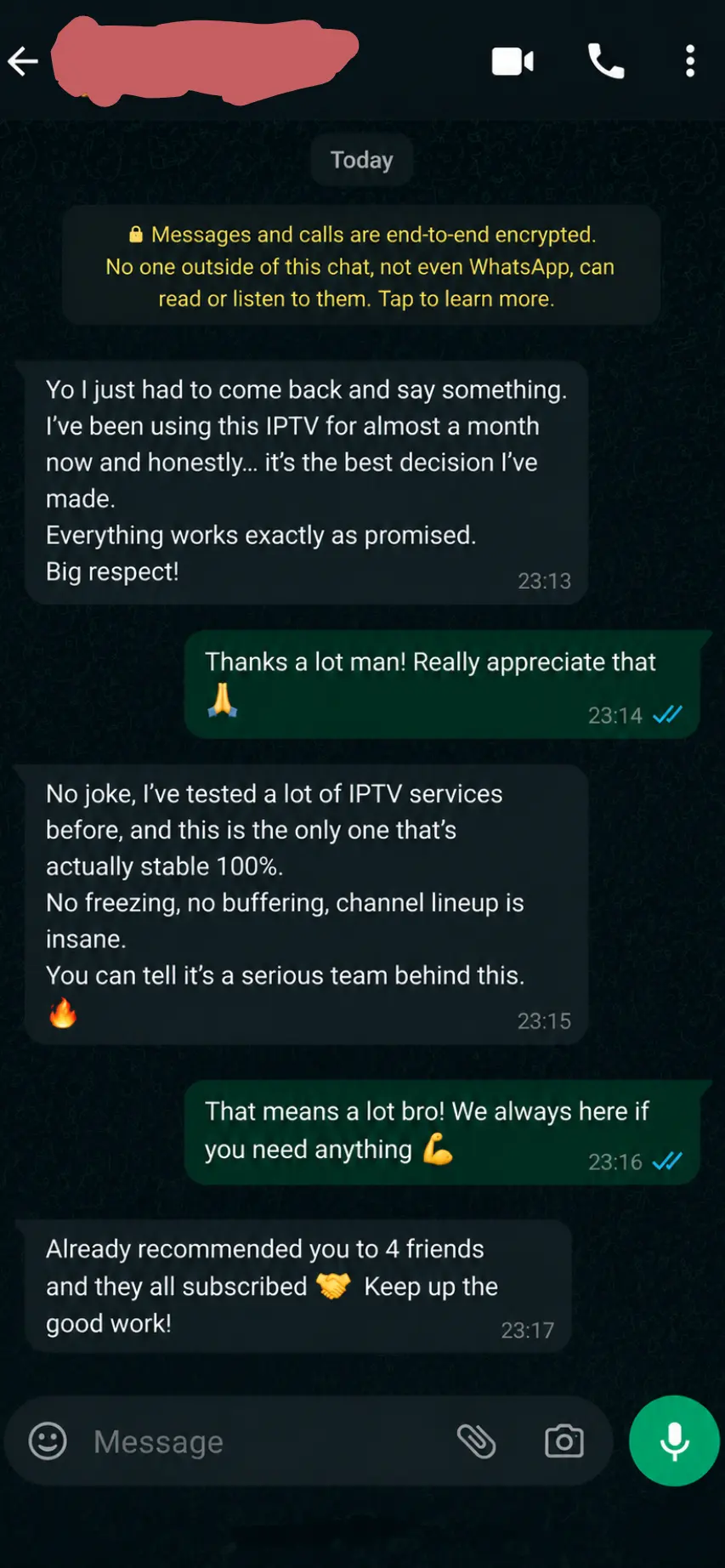 Premium IPTV Subscription Customer Reviews 5