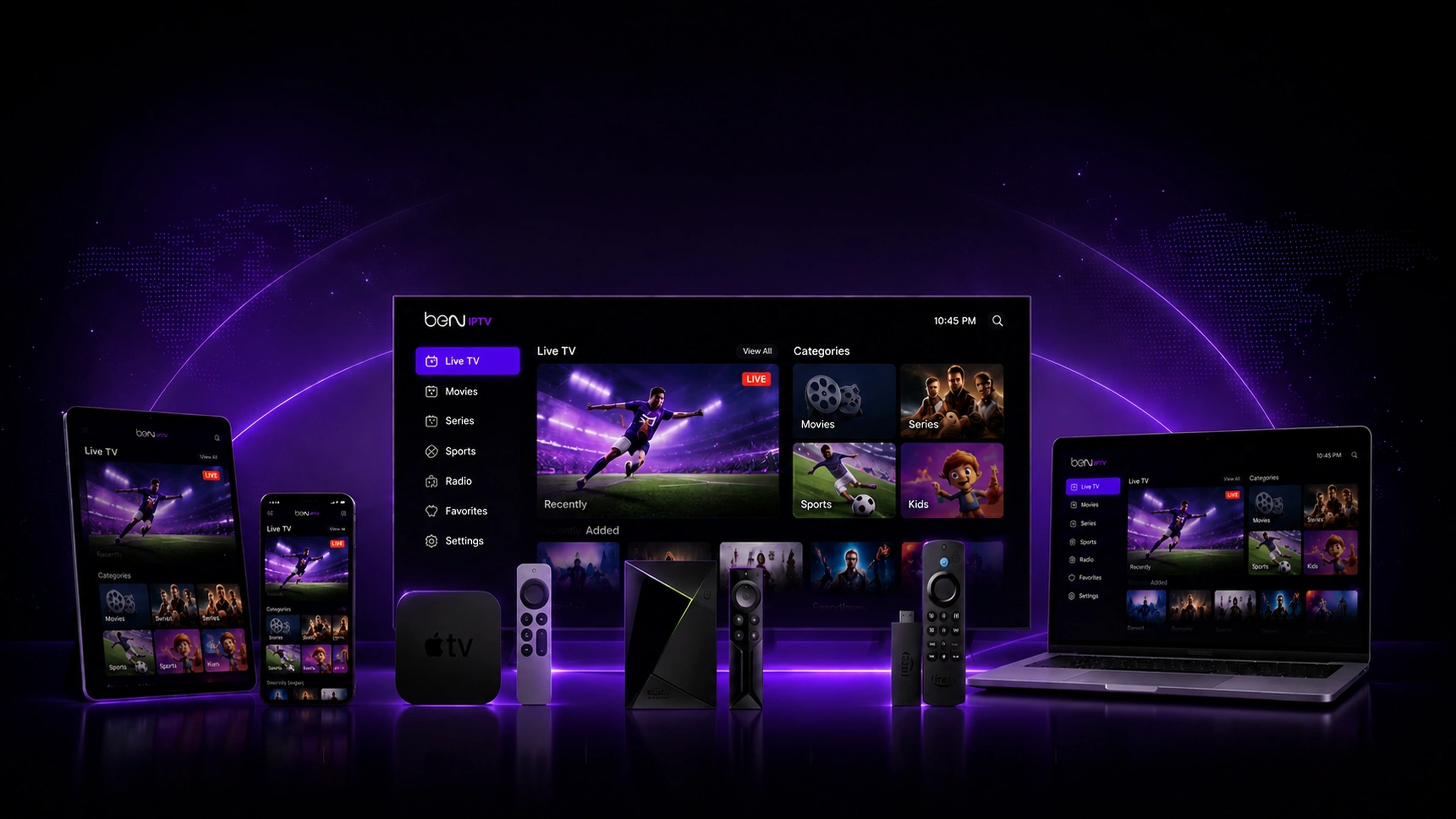 Premium IPTV Subscription Installation Background
